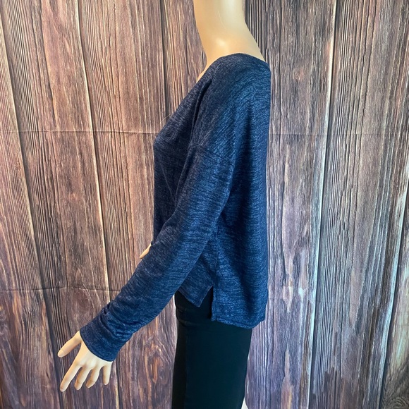 Gilly Hicks size small navy blue soft comfy leisure long sleeve casual top - Picture 6 of 16